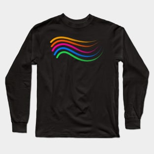 Rainbow waves art design Long Sleeve T-Shirt